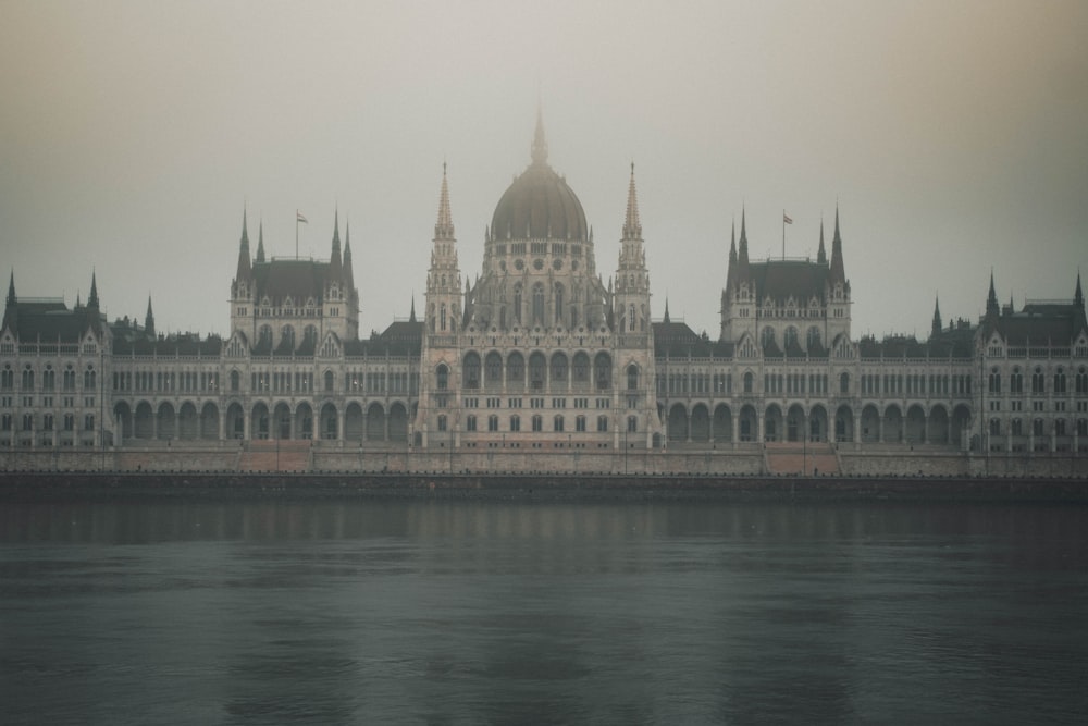 a large building with a clock on the top of it