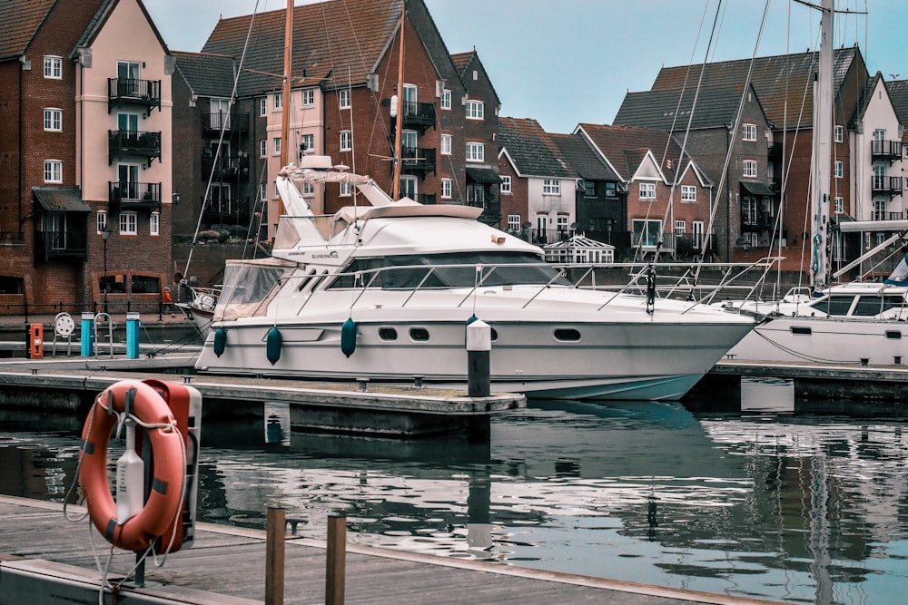 a couple of boats that are sitting in the water