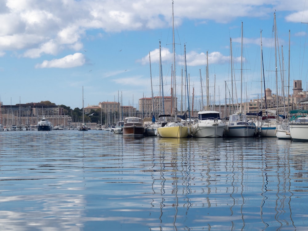 a bunch of boats that are in the water