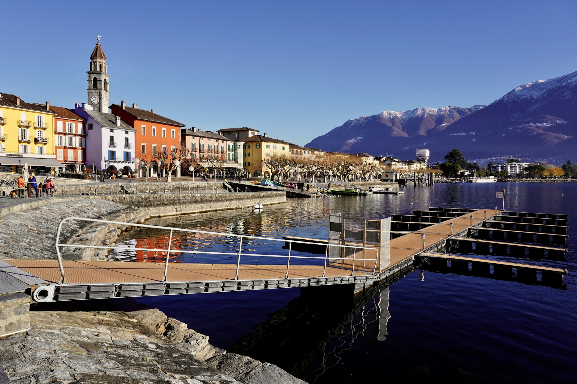 a wooden bridge over a body of water