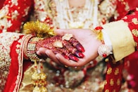 a close up of a person holding another person's hand