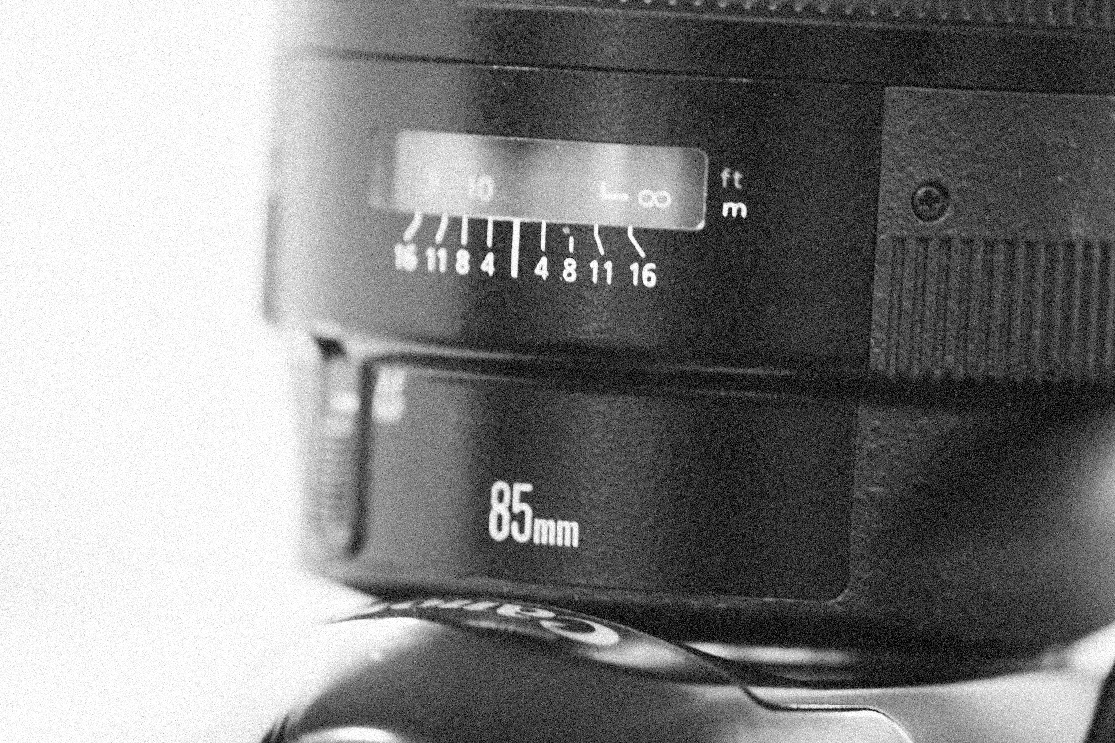 a close up of a camera with a lens