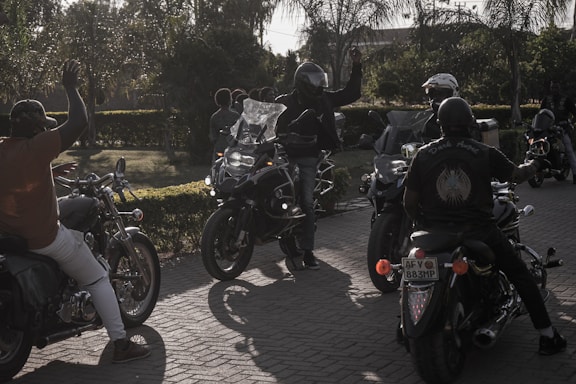A welcoming image of a motorcycle safety course in action.