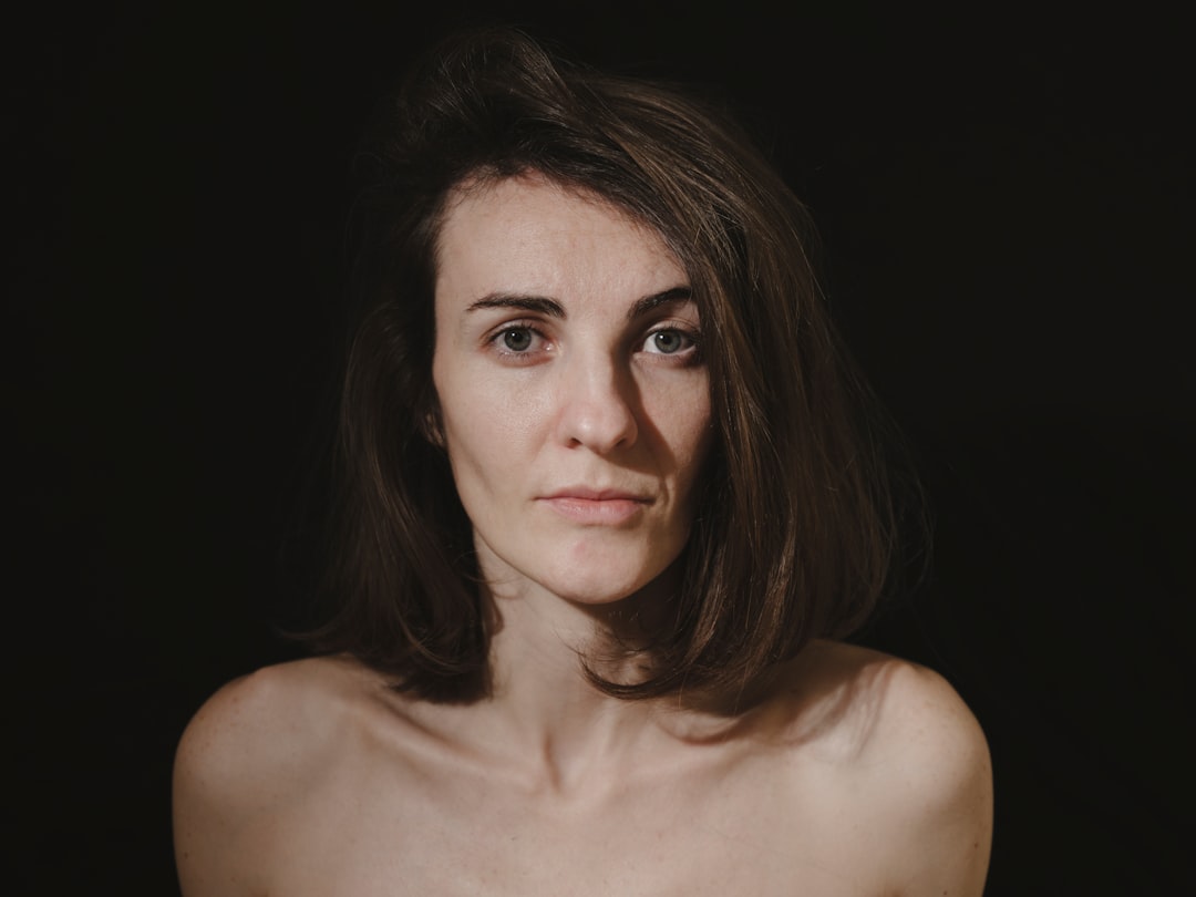 a woman with no shirt posing for a picture, portrait of a beautiful woman