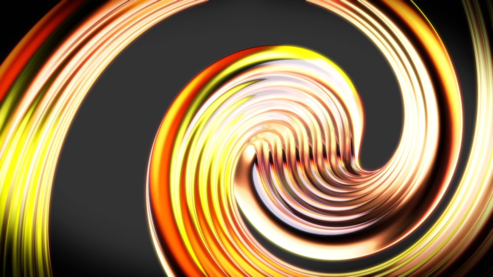 an abstract image of a spiral design on a black background