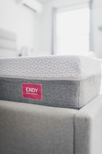 a close up of a mattress on a couch