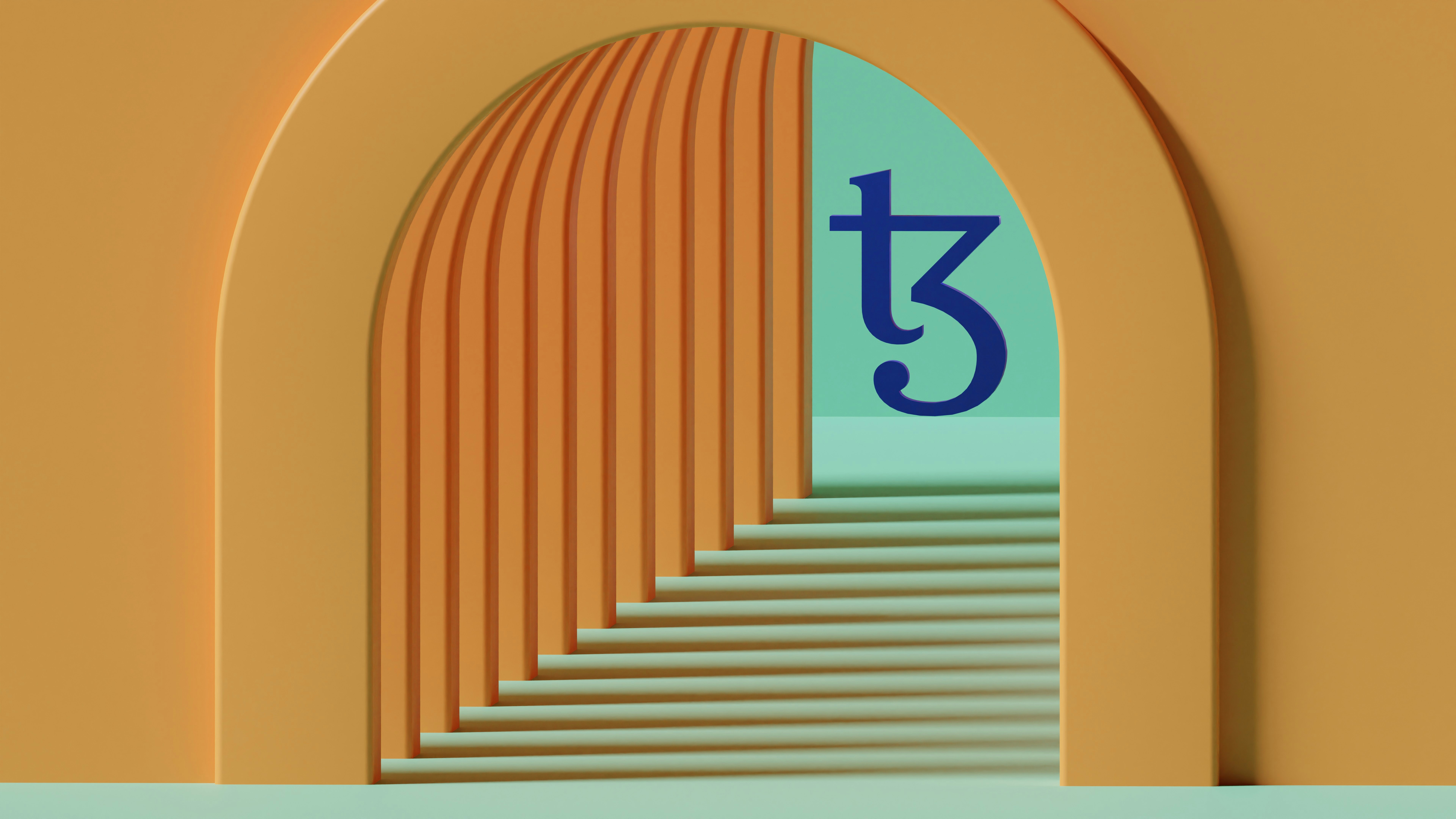 3D illustration of Tezos coin, A blockchain designed to evolve. 「 LOGO / BRAND / 3D design 」 WhatsApp: +917559305753 Email: shubhamdhage000@gmail.com