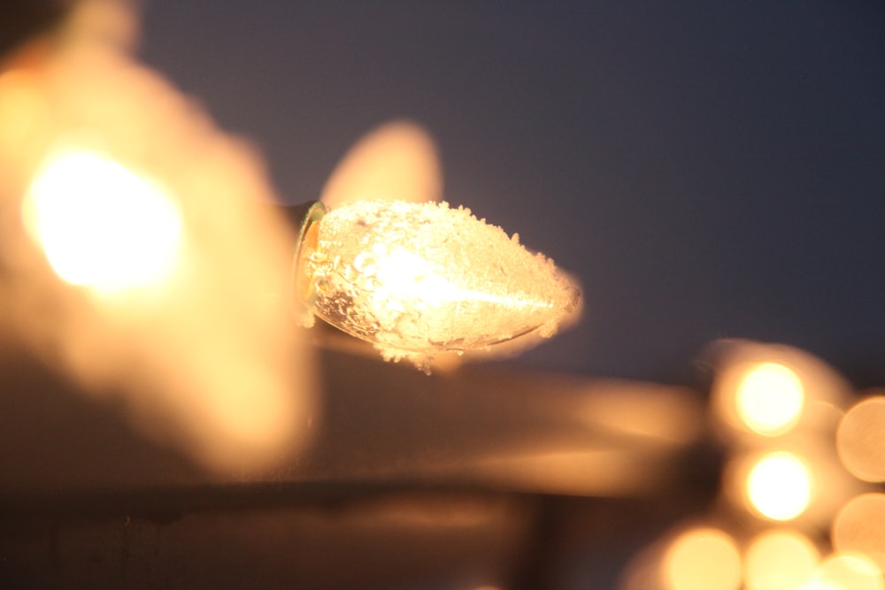 a close up of a piece of food on a table