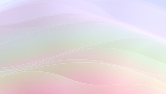 Soft, flowing lines gently curve across a gradient background composed of pastel hues, creating a sense of calm and serenity. The colors blend smoothly into one another, without any harsh boundaries.