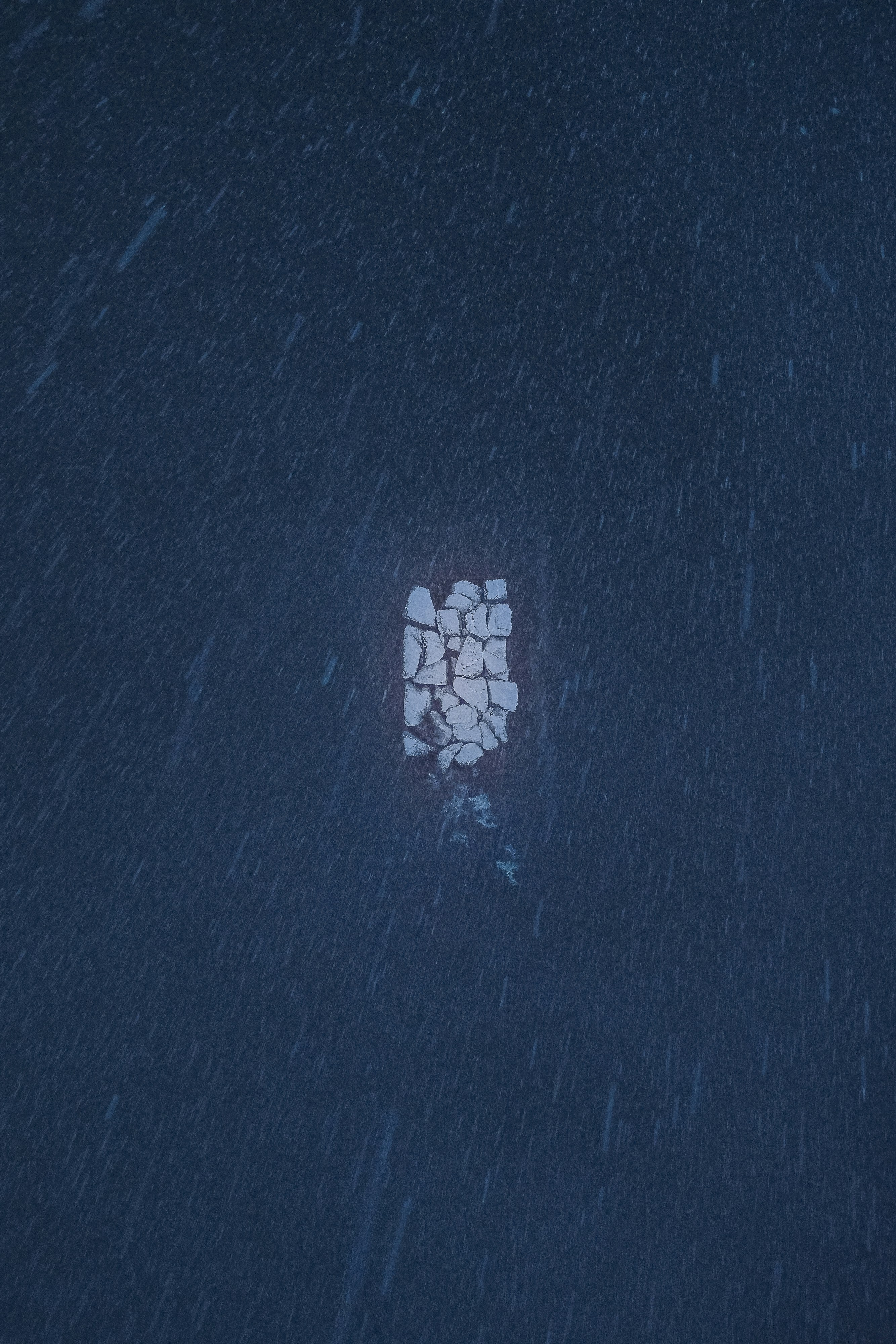 an apple logo is shown in the snow