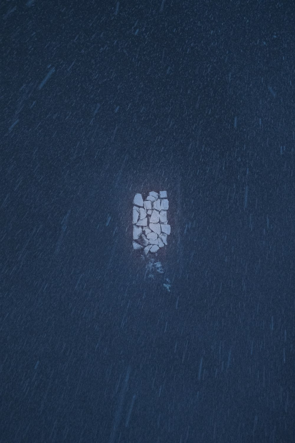 an apple logo is shown in the snow