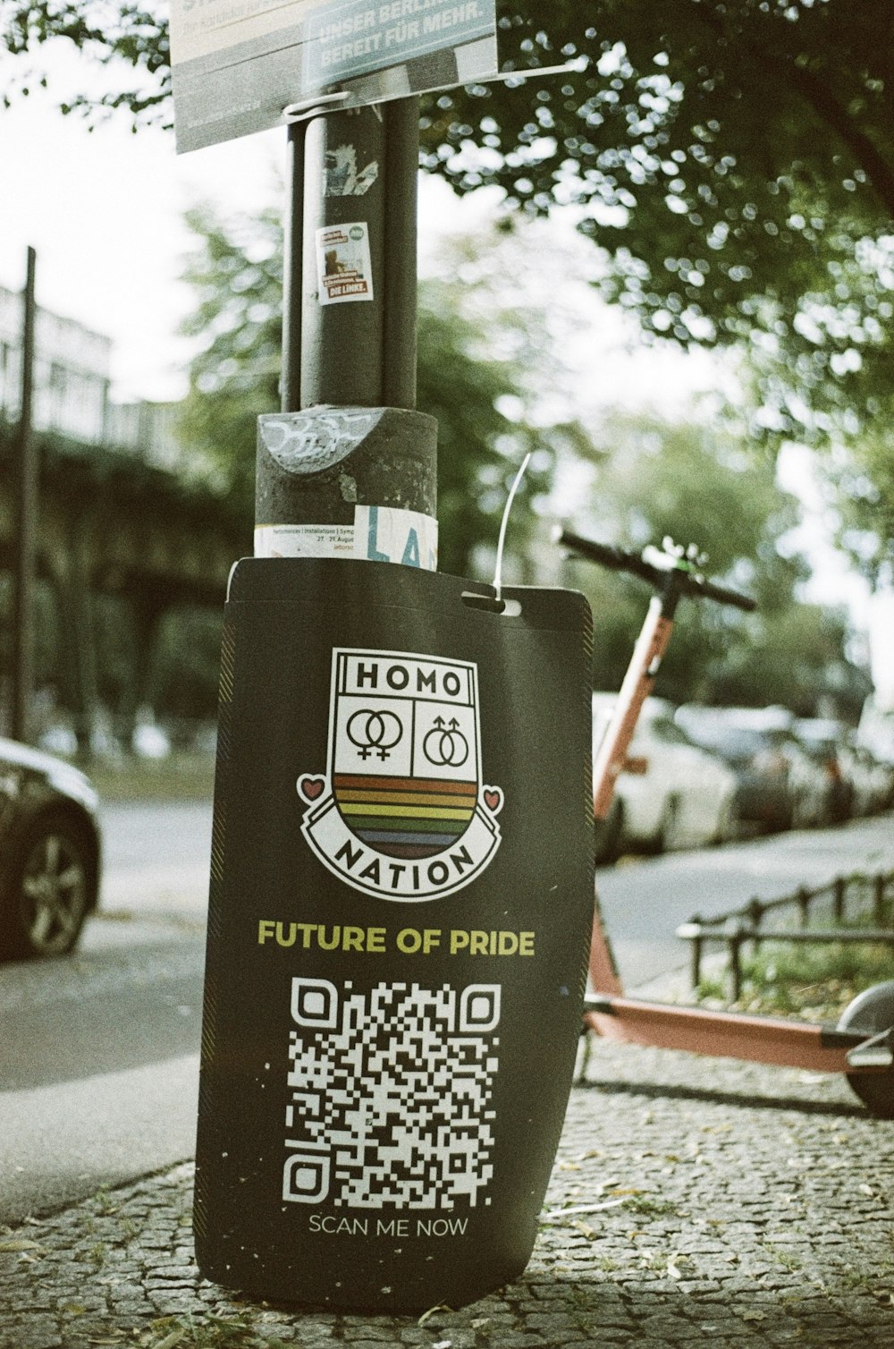 a parking meter on the side of a street