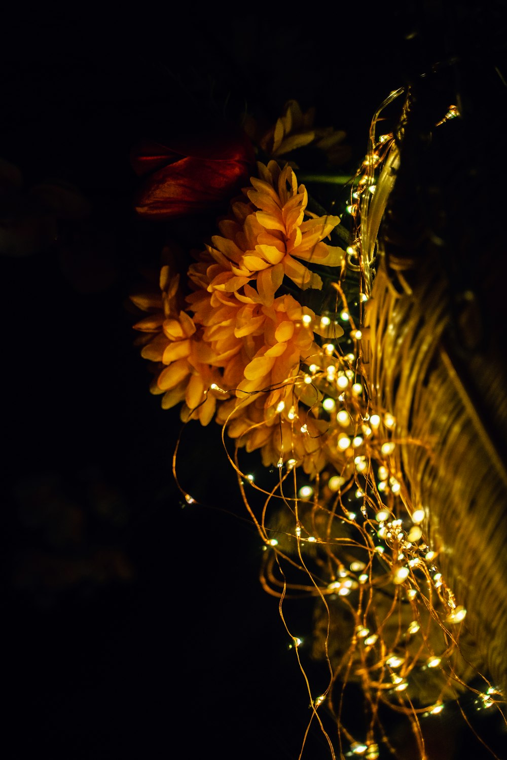 a bunch of yellow flowers sitting on top of a table