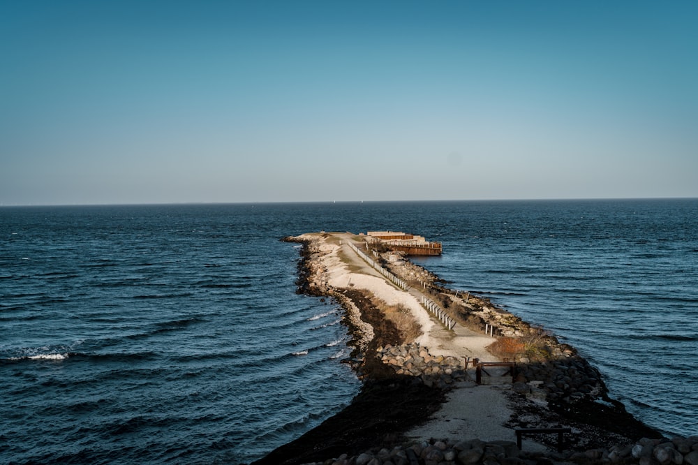 a view of the ocean from a pier