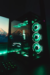a desktop computer sitting on top of a desk