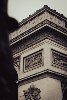 An intricate detail of a historical monument.