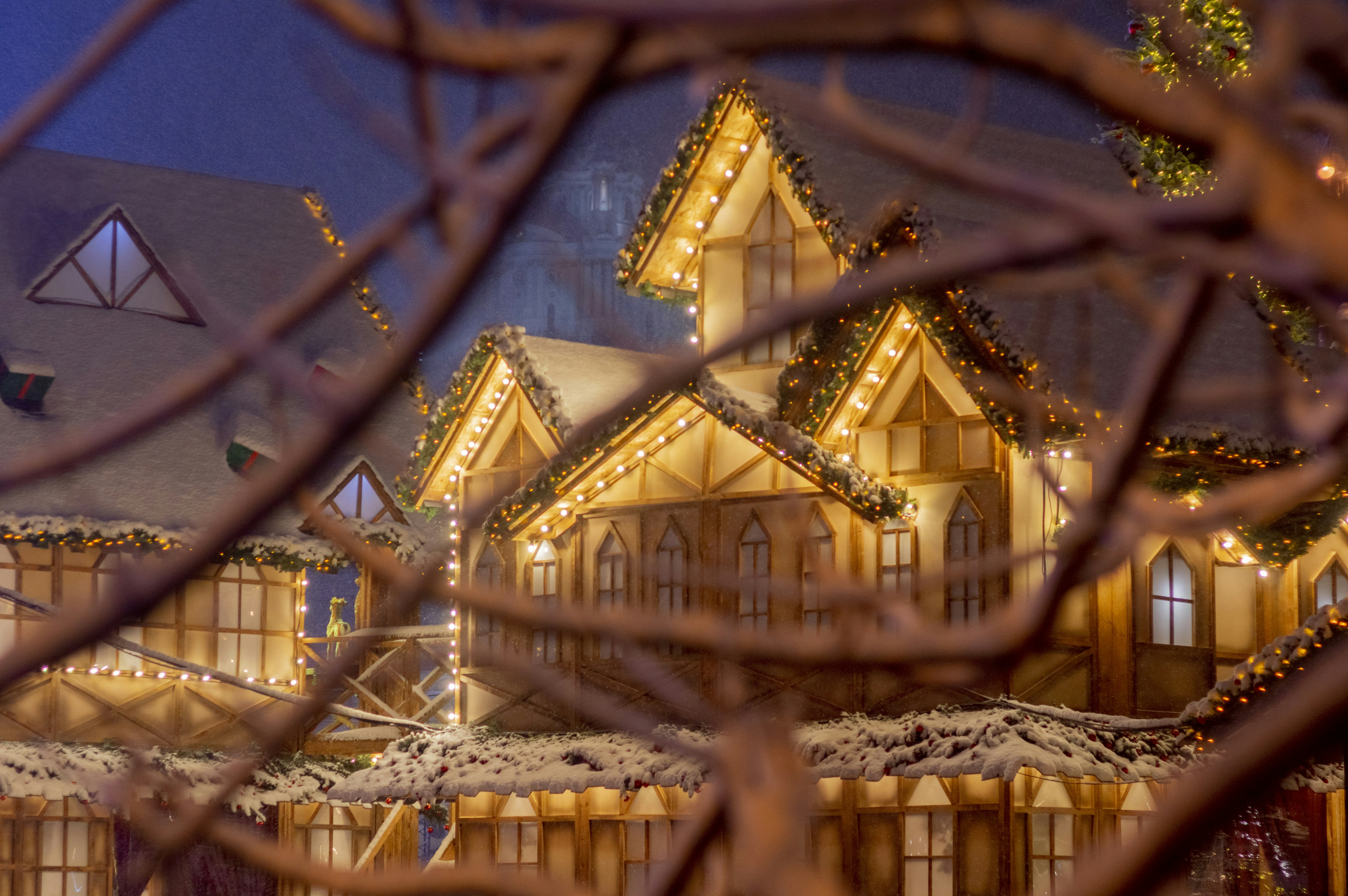 a house with a lot of christmas lights on it