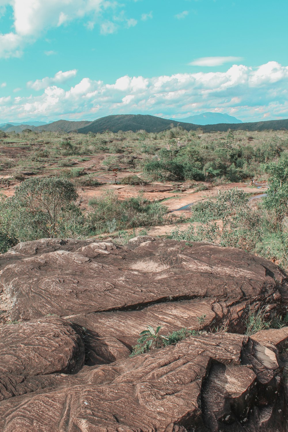 a view of a rocky outcropping in the middle of nowhere