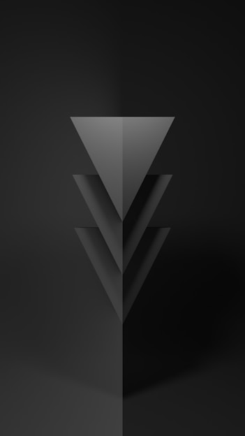 a black and white photo of a triangle