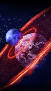 an artist's rendering of a collision between two planets