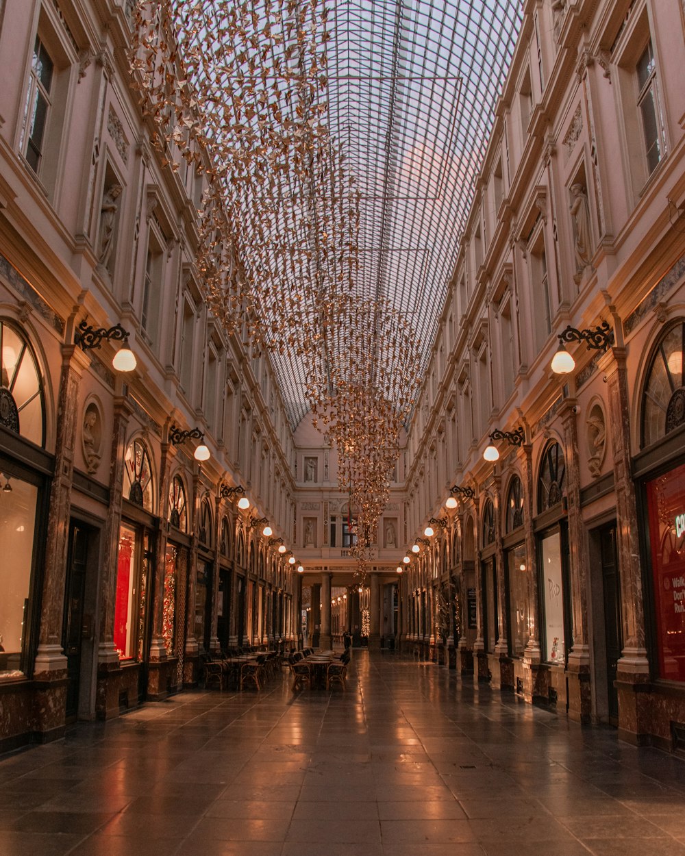 a very large building with a very long ceiling