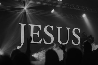 a crowd of people standing on top of a stage