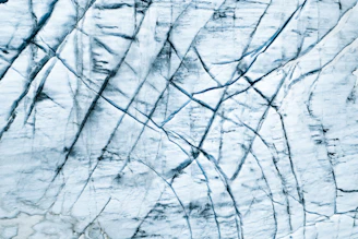 a close up view of a glacier wall