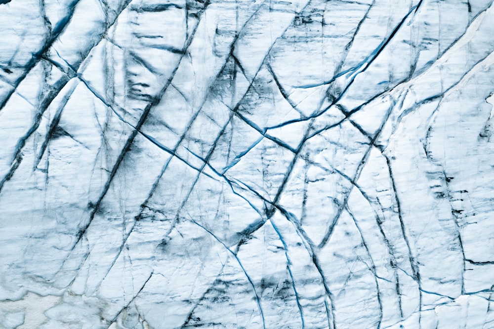 a close up view of a glacier wall