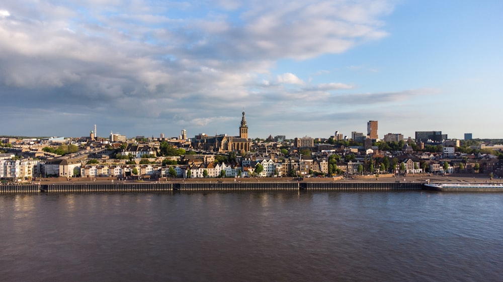 a view of a city from across the water