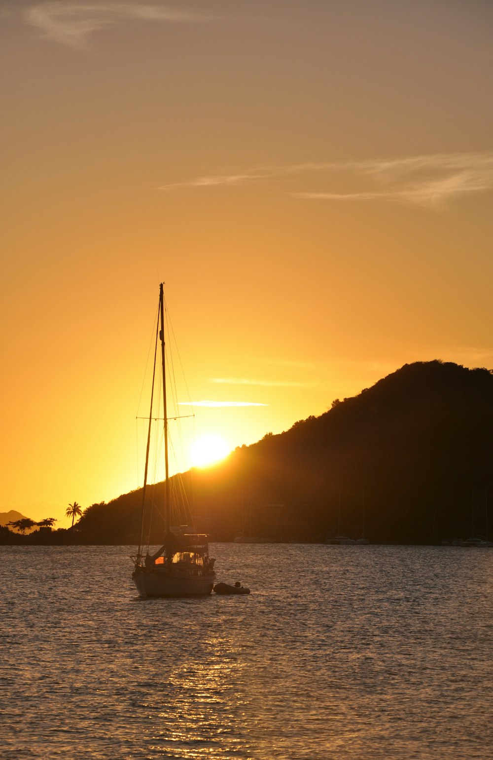 a boat in a large body of water