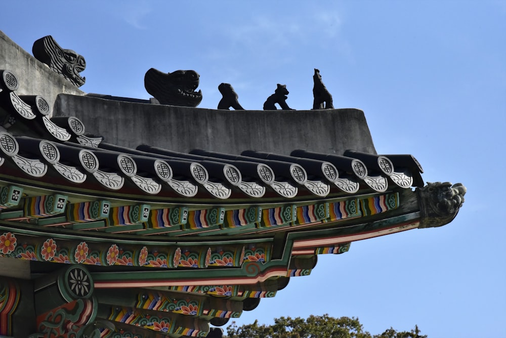 屋根の上に立つ人々のグループ