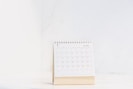 a calendar sitting on top of a table