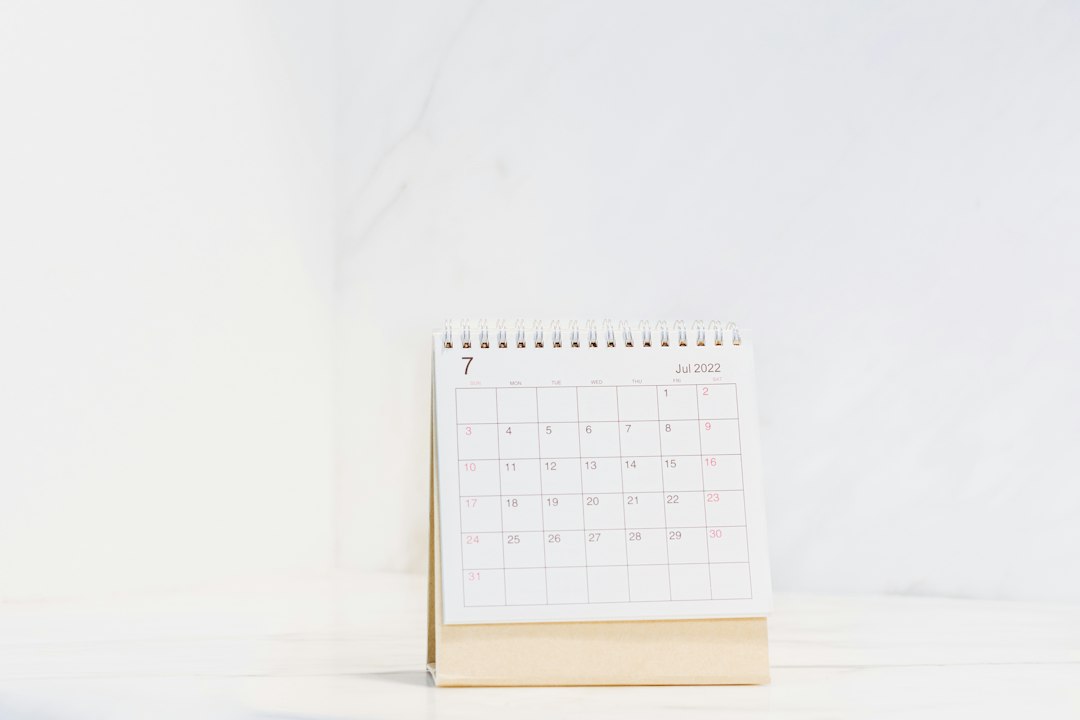 photo desk calendar