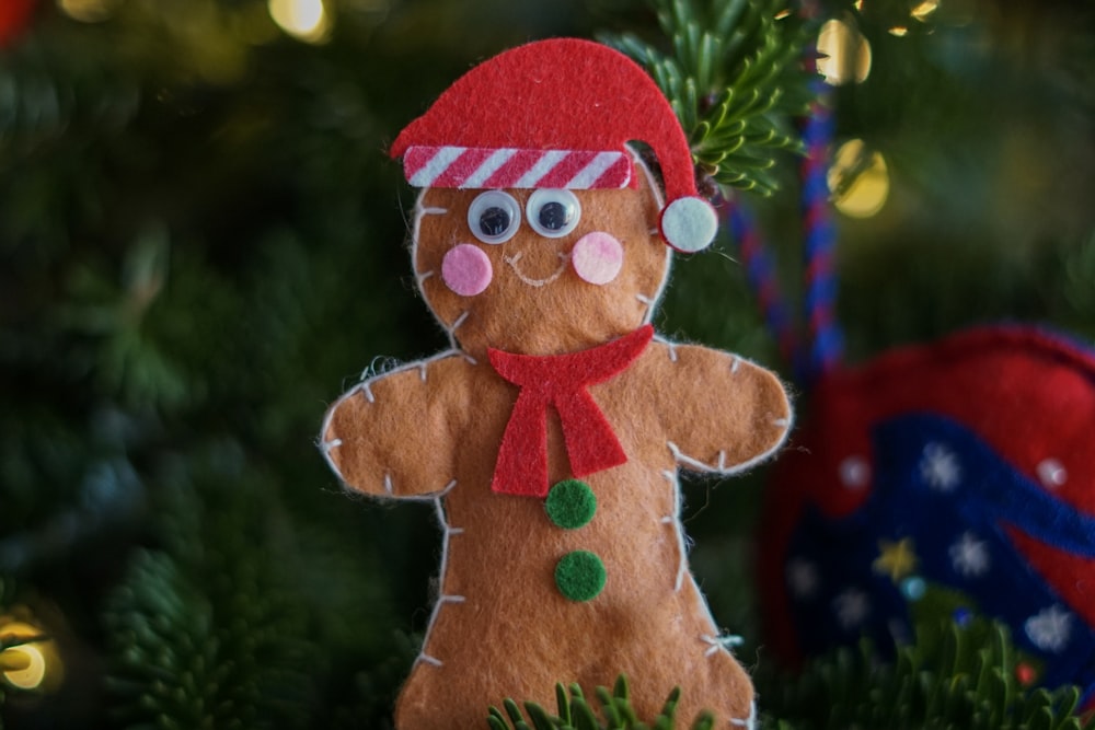 a close up of a christmas ornament on a tree