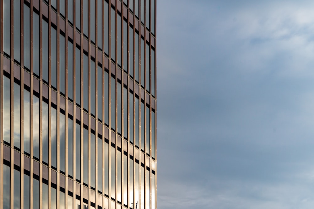 a tall building with a clock on the side of it