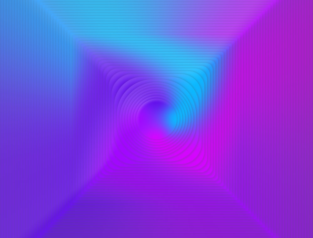 an abstract background with a blue and pink tunnel