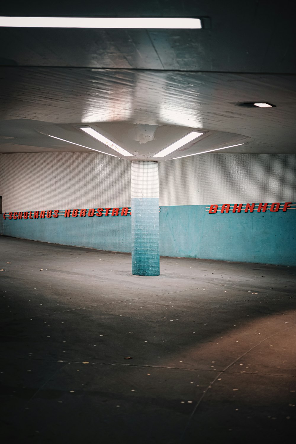 an empty parking garage with no people inside