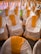 A vibrant event setup featuring customized office chairs.
