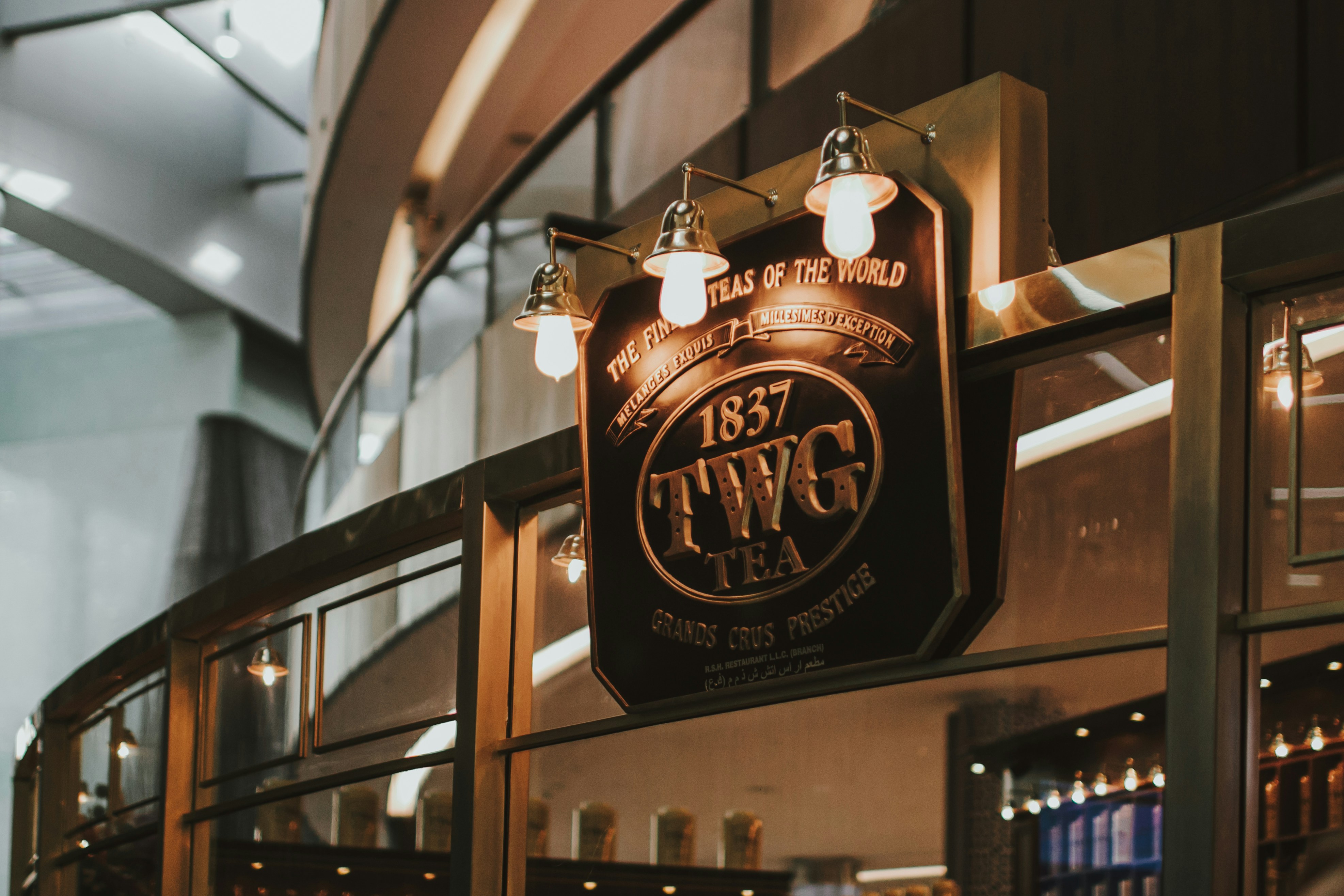 Vintage Dubai cafe interior