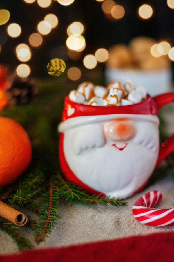 A cup of hot chocolate with marshmallows in it