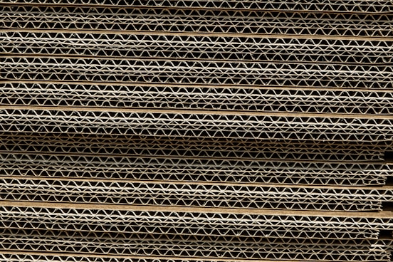 a close up of a stack of metal bars