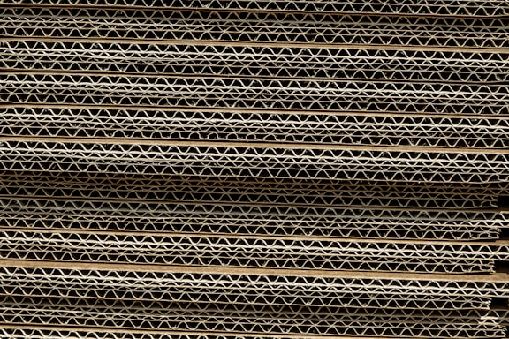 a close up of a stack of metal bars