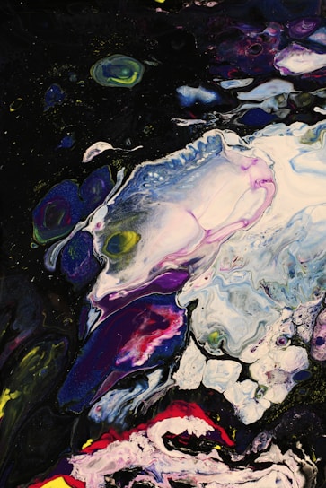 A vibrant painting showcasing abstract art by Carl Siegle.