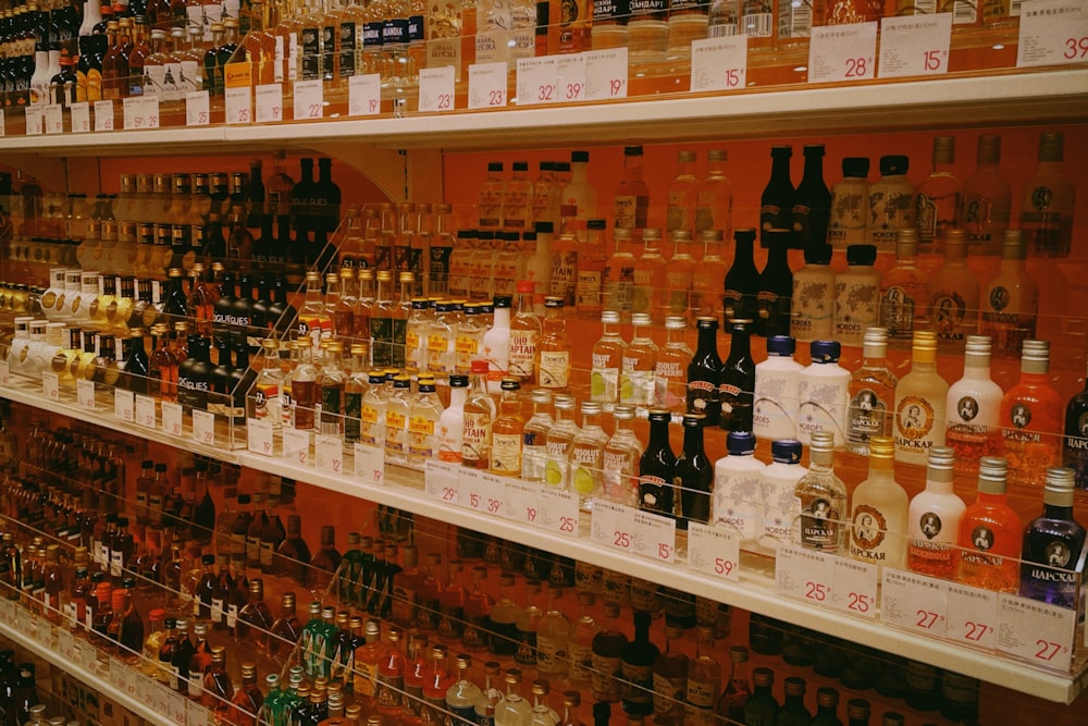 a store filled with lots of bottles of alcohol