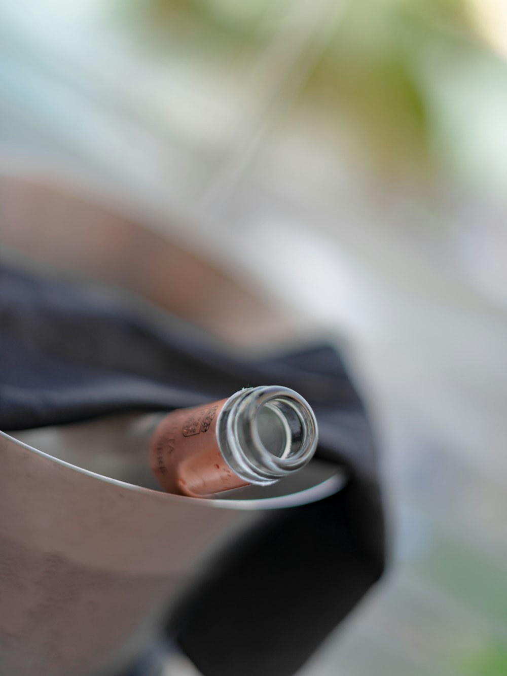 a close up of a metal container with a ring on it