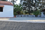 A serene outdoor space where students can relax and study.