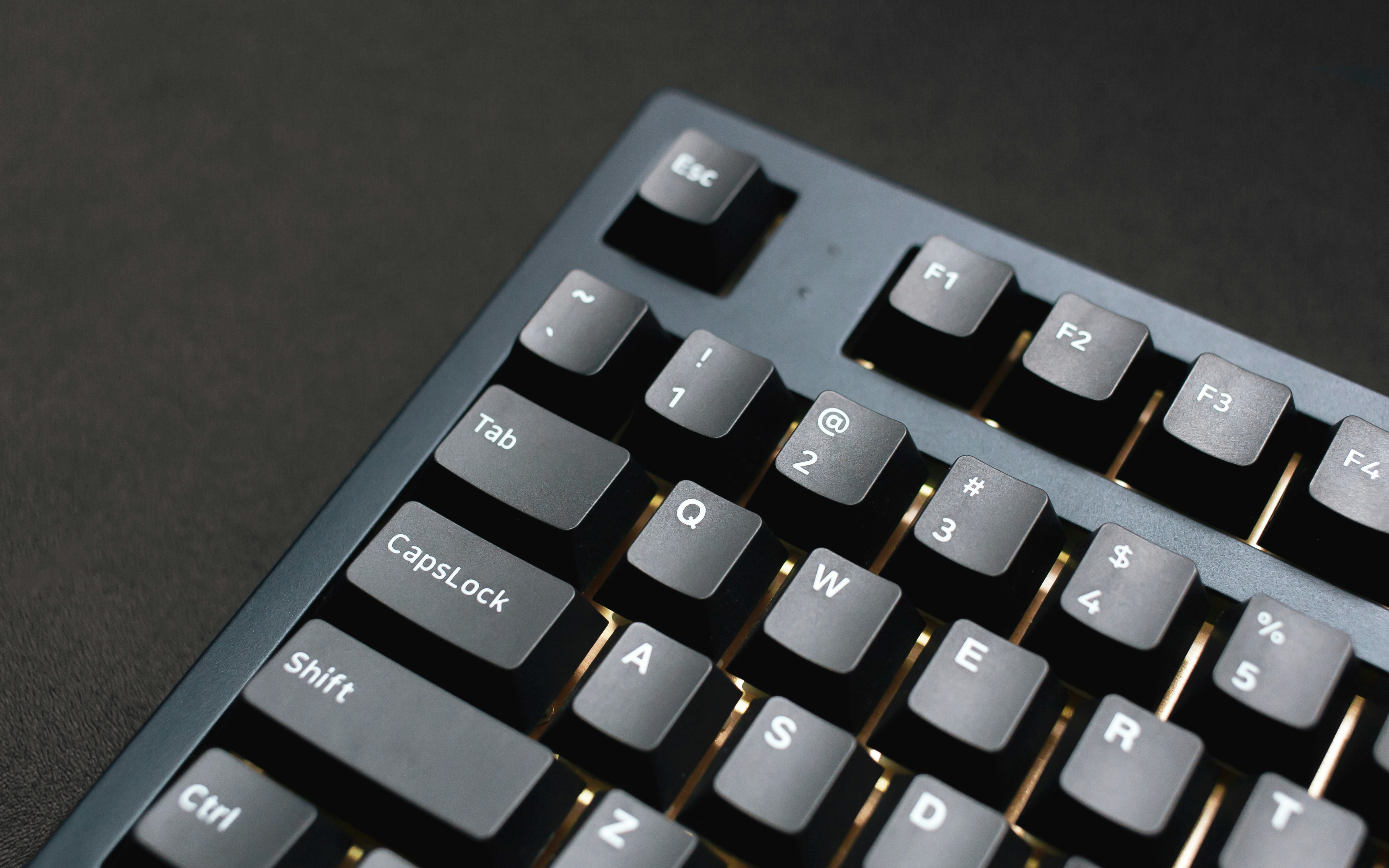 a close up of a keyboard on a table