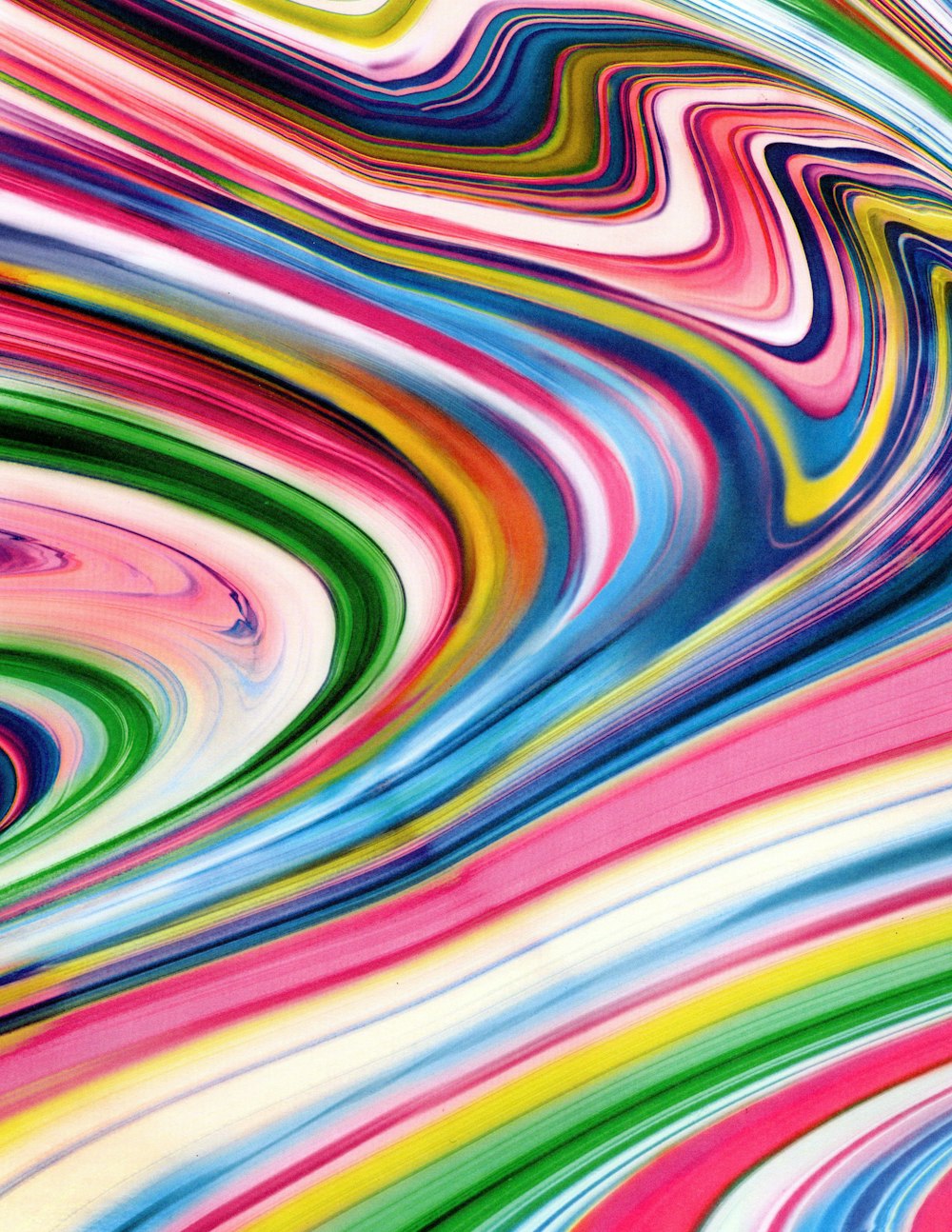 a multicolored background with swirls of paint