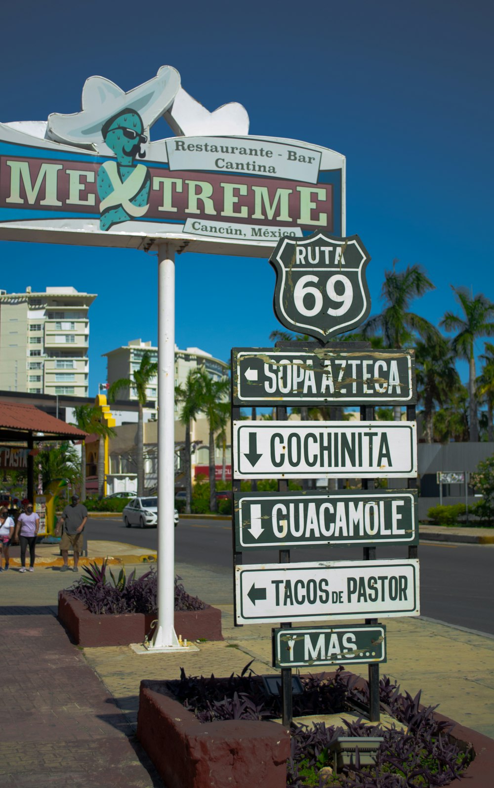 a street sign in front of a building