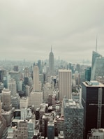 a view of a city from a tall building